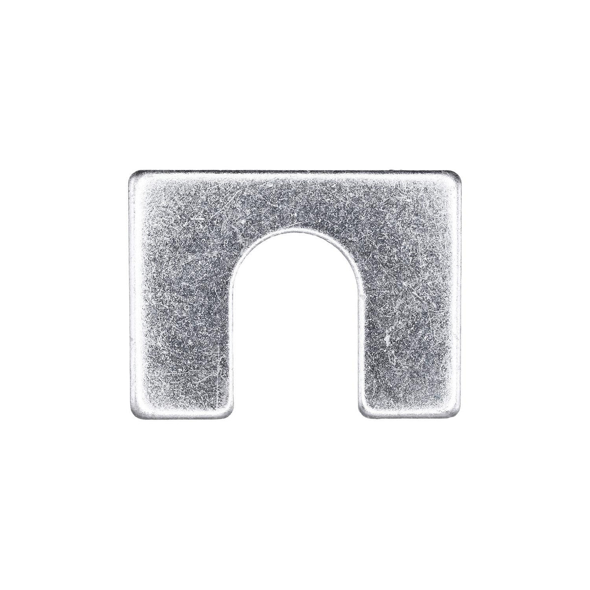 2"x1-1/2"x1/8" Shim with Slot, 1/8" Thick, Zinc