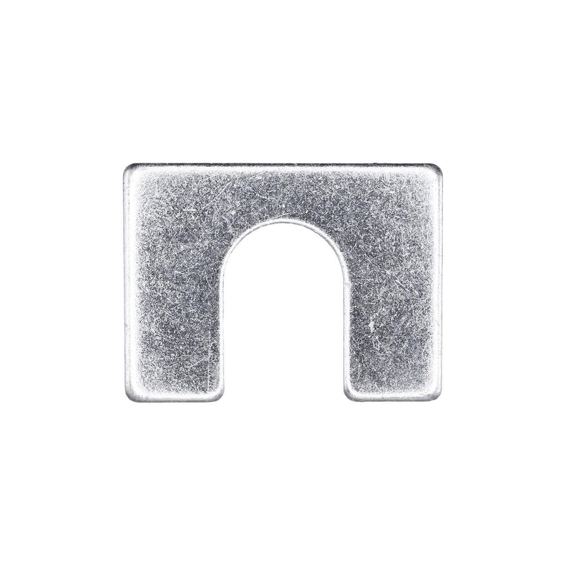 2"x1-1/2"x1/8" Shim with Slot, 1/8" Thick, Zinc