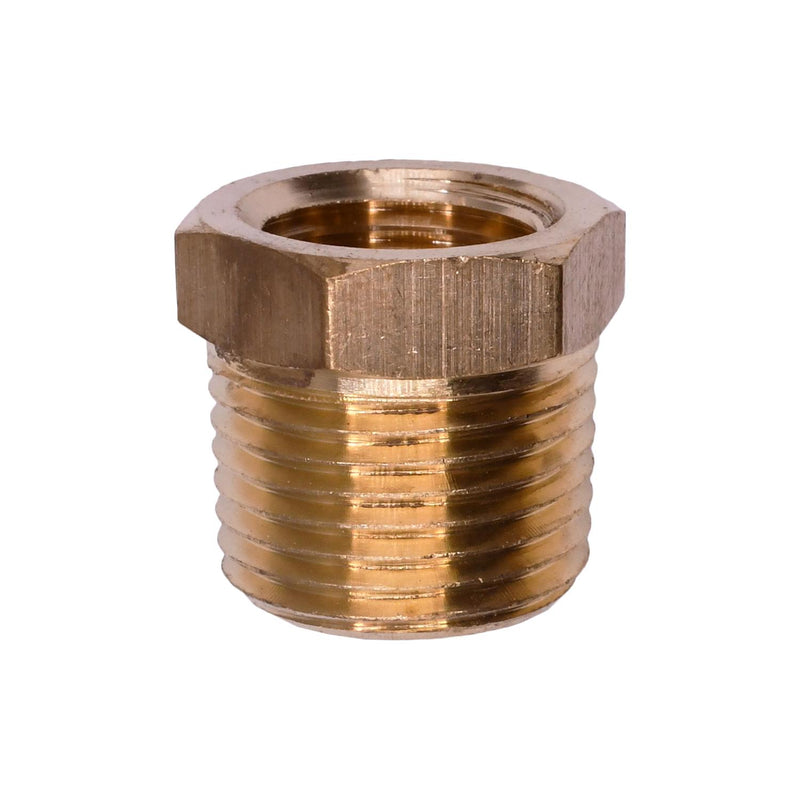 1/4" NPT Brass Threaded Reducing Bushing Exterior Interior Threads, 3/8"
