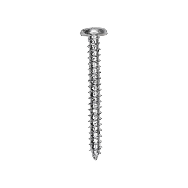 #8x1-1/2" Slotted Pan Head Tapping Screw, Type A/AB, Zinc Chromate