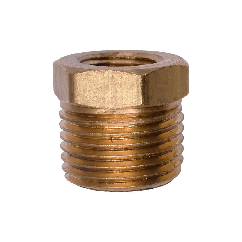1/4" NPT Brass Threaded Reducing Bushing Exterior Interior Threads, 1/2"