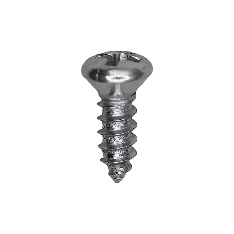#4x3/8" Phillips Oval Head Tapping Screw, Type A/AB, Zinc