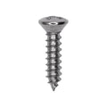 #4x1/2" Phillips Oval Head Tapping Screw, Type A/AB, Chrome