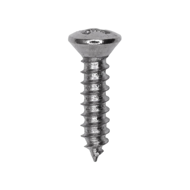 #4x1/2" Phillips Oval Head Tapping Screw, Type A/AB, Chrome