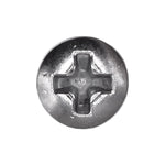 #4x1/2" Phillips Oval Head Tapping Screw, Type A/AB, Chrome