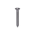 #4x3/4" Phillips Oval Head Tapping Screw, Type A/AB, Chrome