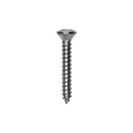 #4x3/4" Phillips Oval Head Tapping Screw, Type A/AB, Chrome