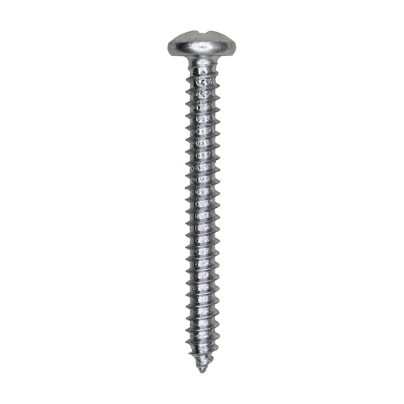 #8x1-1/2" Phillips Pan Head Tapping Screw, Type A/AB, Zinc