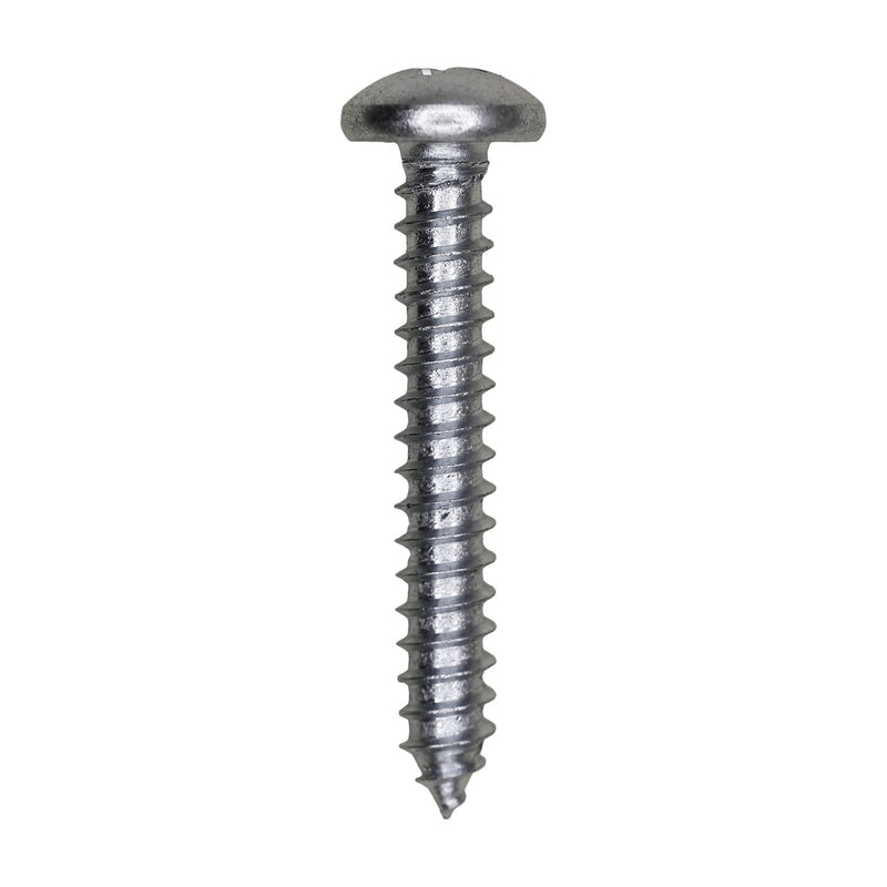 #10x1-1/4" Phillips Pan Head Tapping Screw, Type A/AB, Zinc