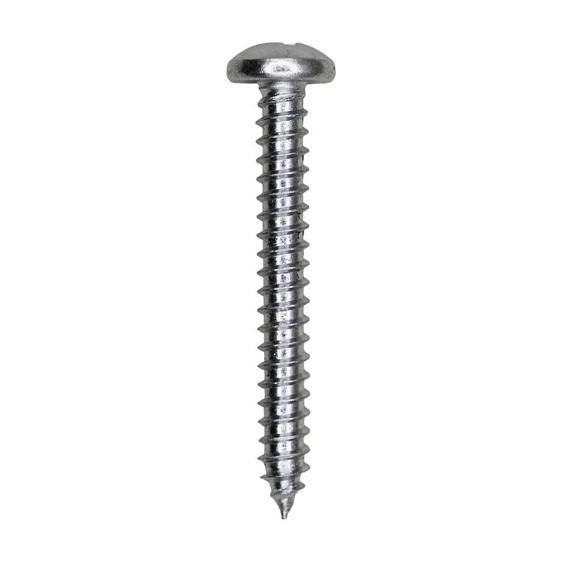 #10x1-1/2" Phillips Pan Head Tapping Screw, Type A/AB, Zinc