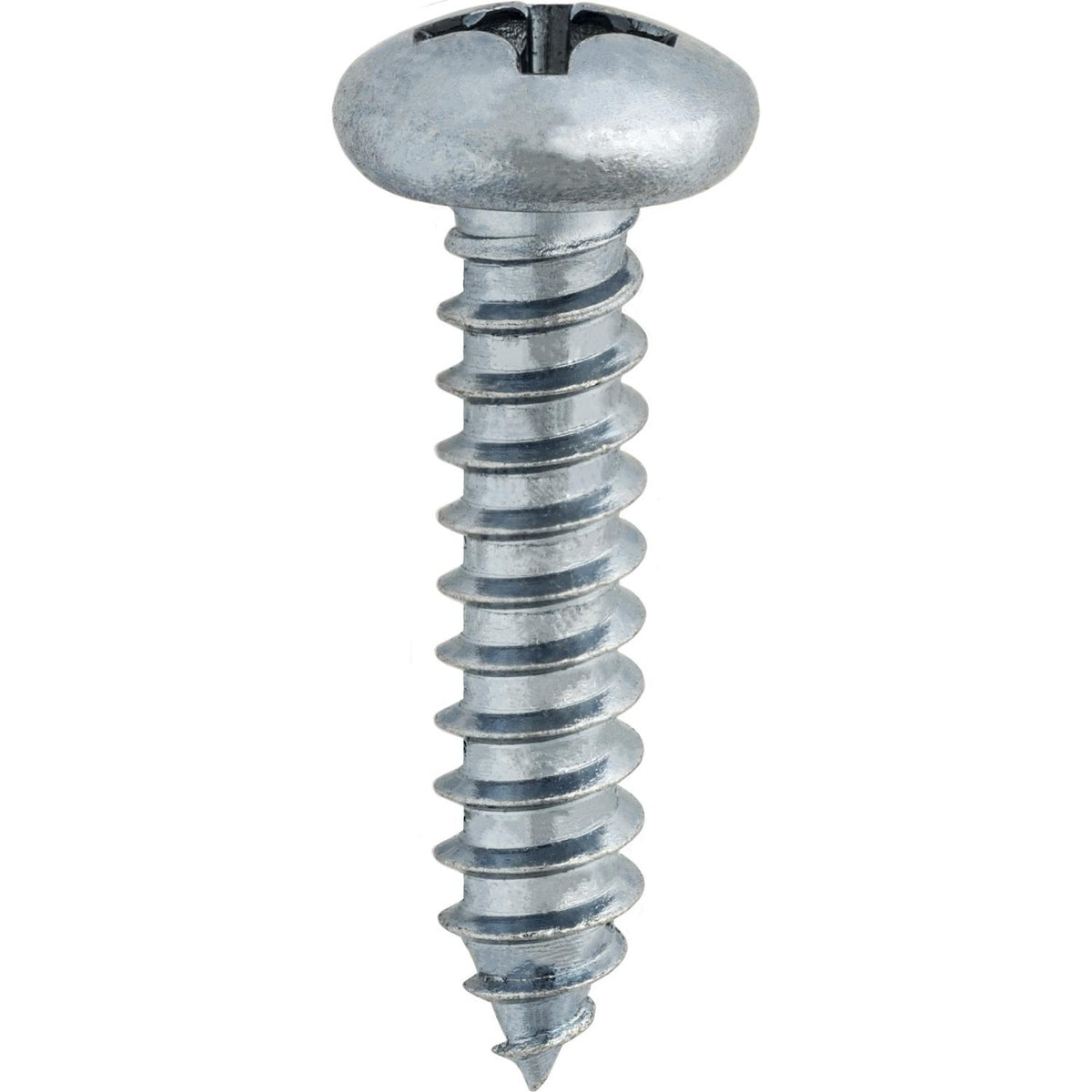 #12x1" Phillips Pan Head Tapping Screw, Type A/AB, Zinc