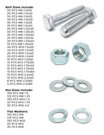 Metric Class 8.8 Coarse Hex Cap Screws, Hex Nuts, Flat & Lock Washers - 2011 PCS