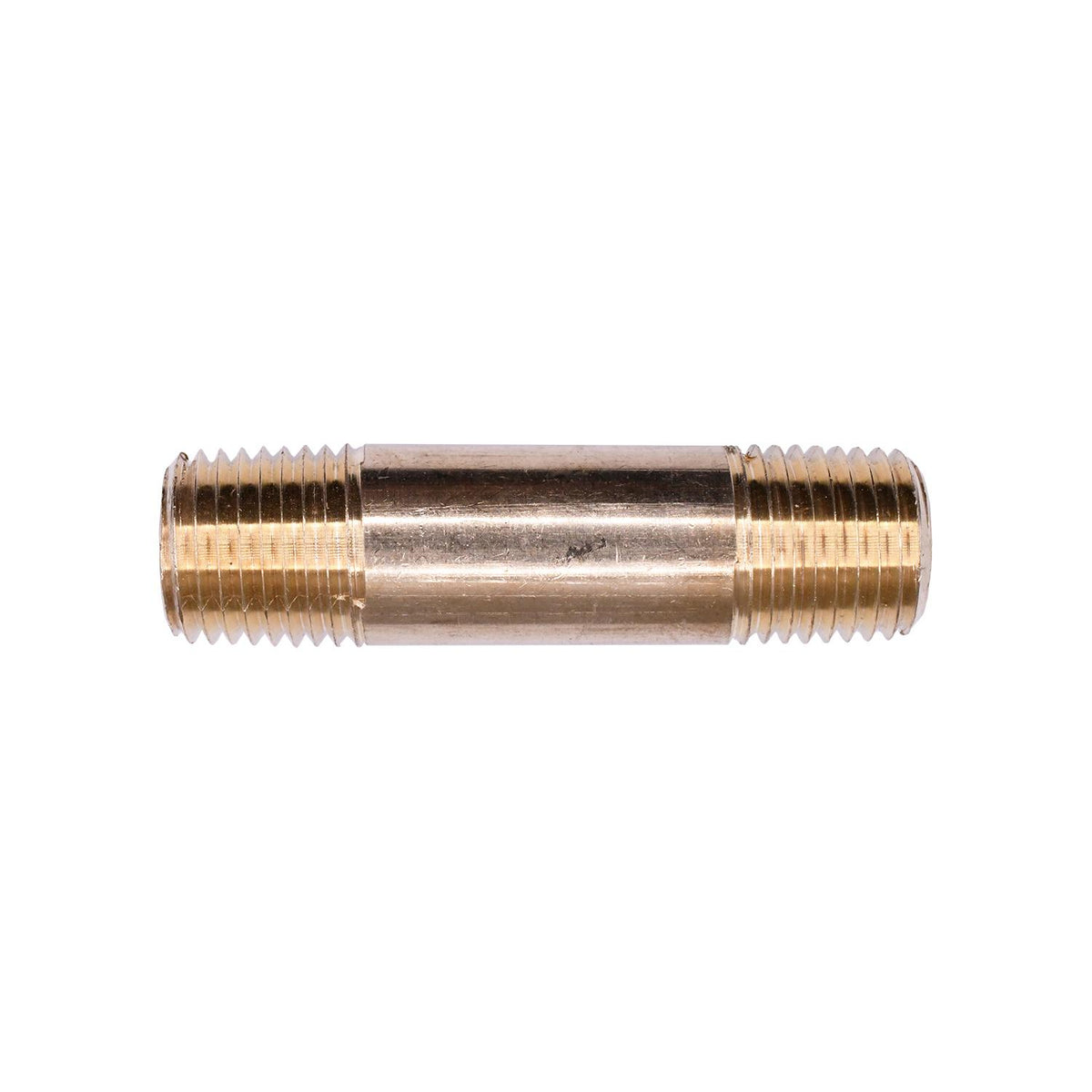 1/4" NPTx2" Brass Long Nipple Threads