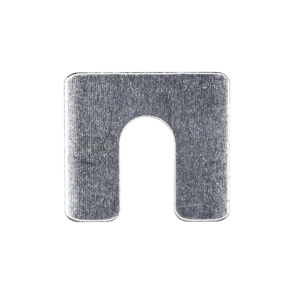 1-1/4"x1-1/8"x1/16" Shim with Slot, 1/16" Thick, Zinc, 3/8"