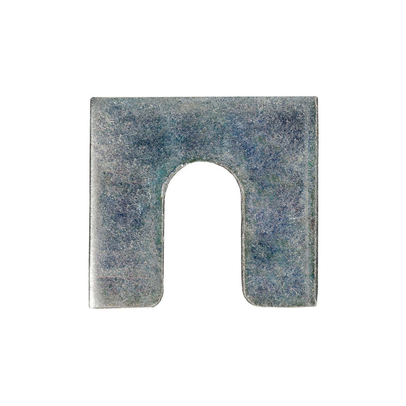 1-1/4"x1-1/8"x1/8" Shim with Slot, 1/8" Thick, Zinc, 3/8"