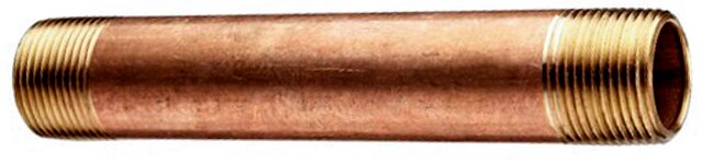 1/4" NPTx2-1/2" Brass Long Nipple Threads