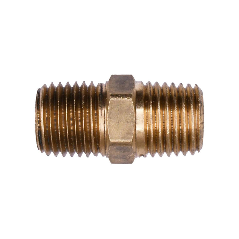 1/4"x1/4" Brass Hex Nipple