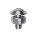 1/4"-20x1/2" Slotted Truss Head Washer License Plate Bolt, 1/2" Washer, Zinc