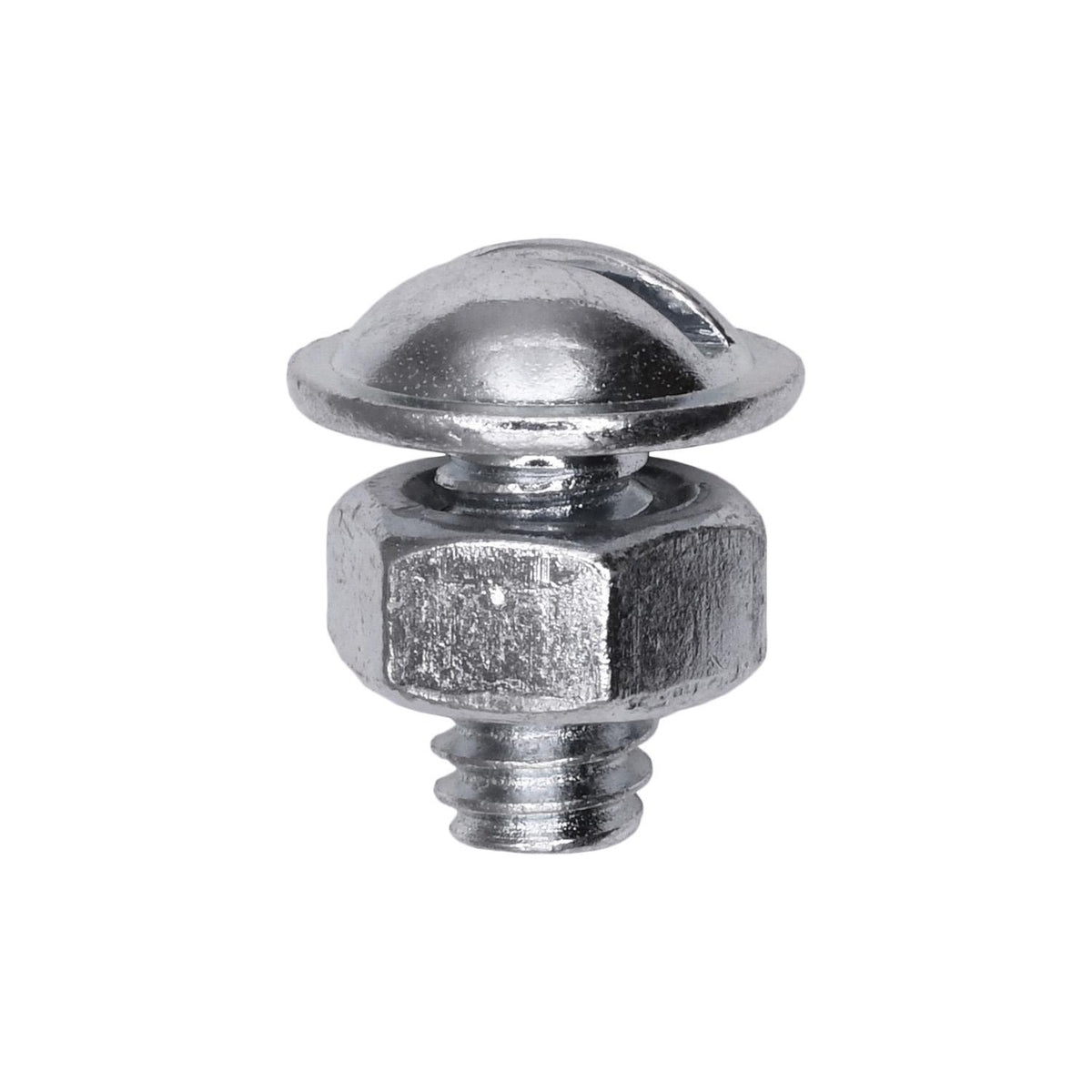 1/4"-20x1/2" Slotted Truss Head Washer License Plate Bolt, 1/2" Washer, Zinc