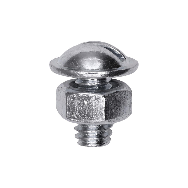 1/4"-20x1/2" Slotted Truss Head Washer License Plate Bolt, 1/2" Washer, Zinc