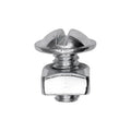 1/4"-20x1/2" Slotted Truss Head Round Washer License Plate Bolt And Nut, 9/16" Washer, Zinc
