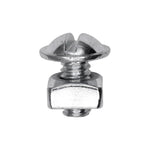 1/4"-20x1/2" Slotted Truss Head Round Washer License Plate Bolt And Nut, 9/16" Washer, Zinc