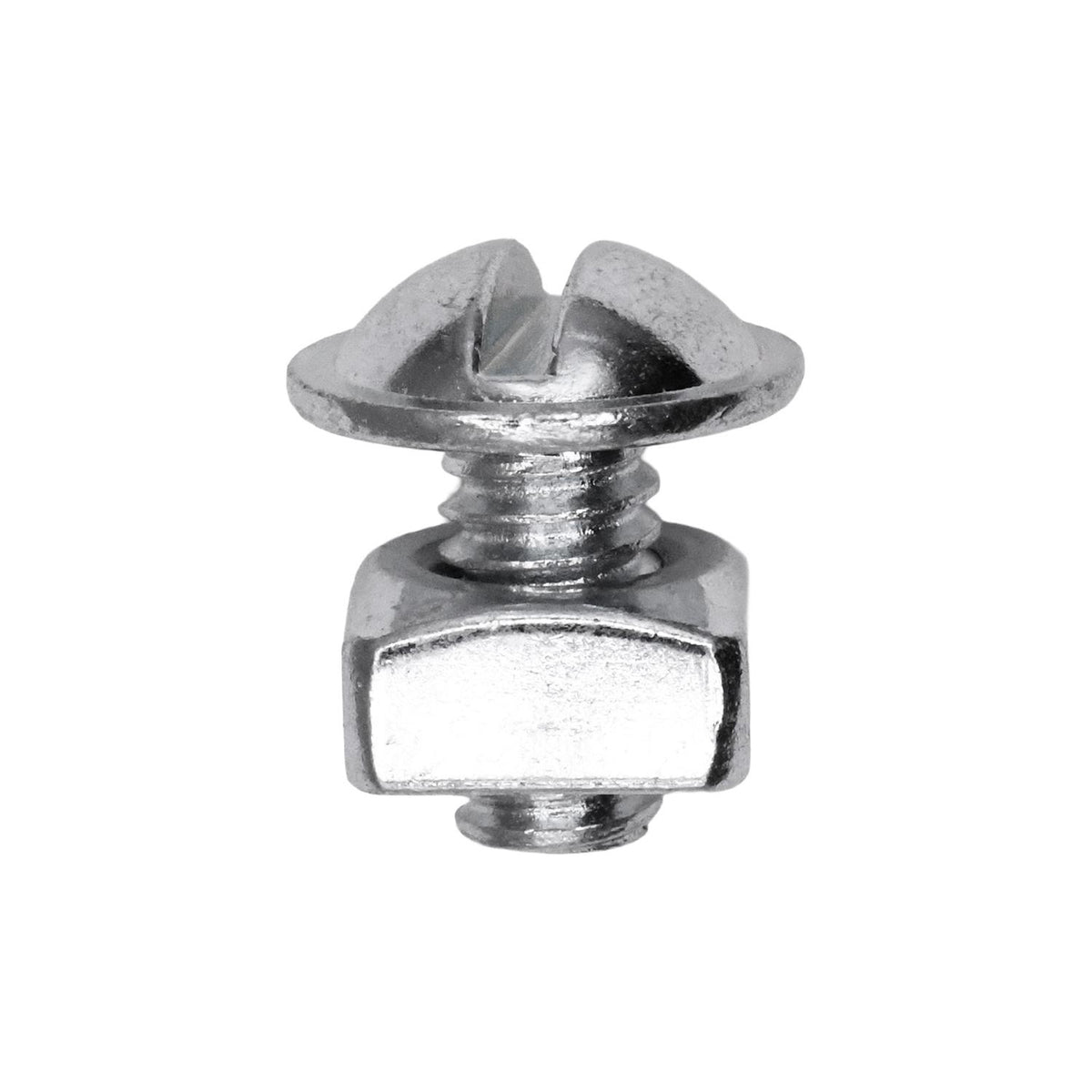 1/4"-20x1/2" Slotted Truss Head Round Washer License Plate Bolt And Nut, 9/16" Washer, Zinc