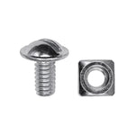 1/4"-20x1/2" Slotted Truss Head Round Washer License Plate Bolt And Nut, 9/16" Washer, Zinc