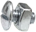 1/4"-20x1/2" Slotted Truss Head License Plate Bolt And Nut, Zinc