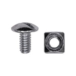 1/4"-20x1/2" Slotted Truss Head License Plate Bolt And Nut, Zinc