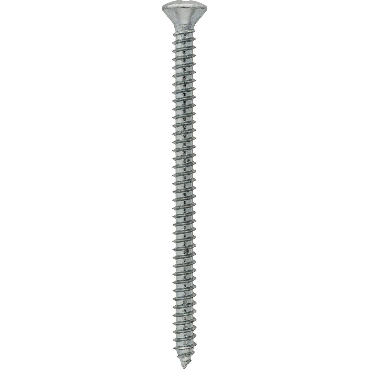 #8x2-1/2" Phillips Oval Head Tapping Screw, Type A/AB, Zinc