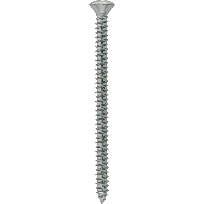 #8x2-1/2" Phillips Oval Head Tapping Screw, Type A/AB, Zinc