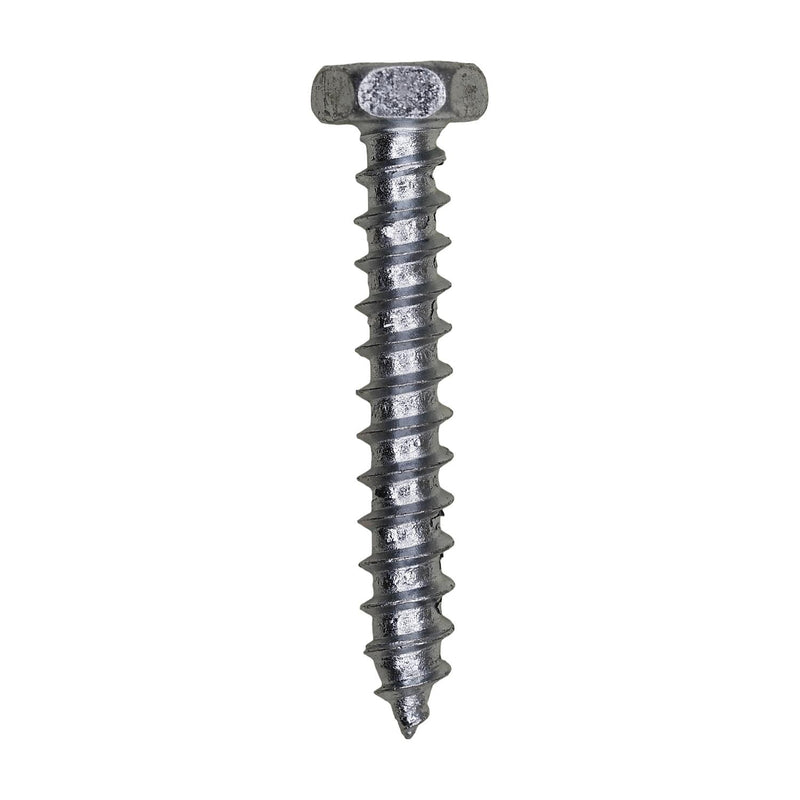 #10x1-1/4" Indented Hex Head Tapping Screw, Type A/AB, Zinc Chromate