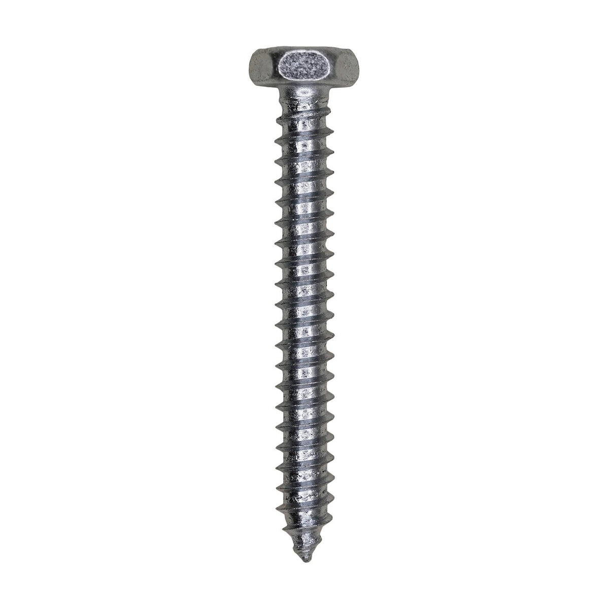 #10x1-1/2" Indented Hex Head Tapping Screw, Type A/AB, Zinc Chromate