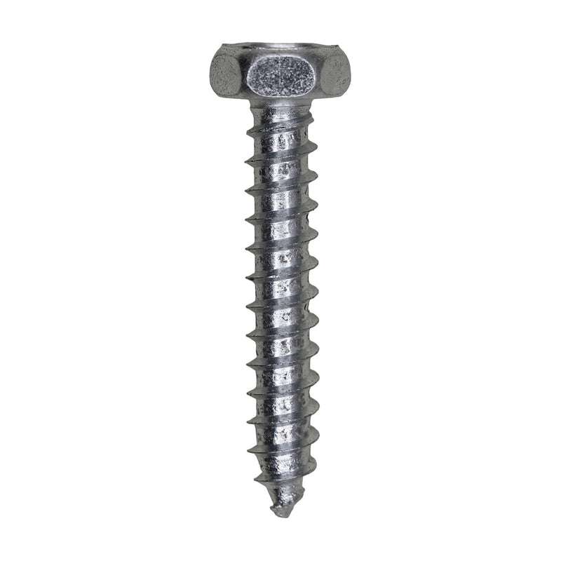 #14x1-1/2" Indented Hex Head Tapping Screw, Type A/AB, Zinc Chromate