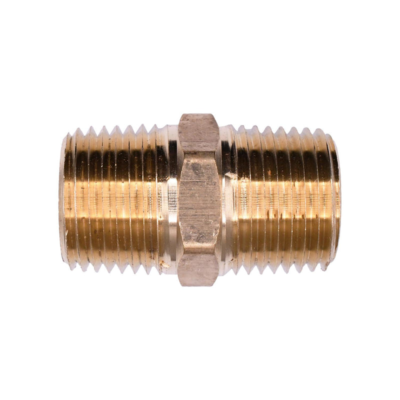 1/2"x1/2" Brass Hex Nipple