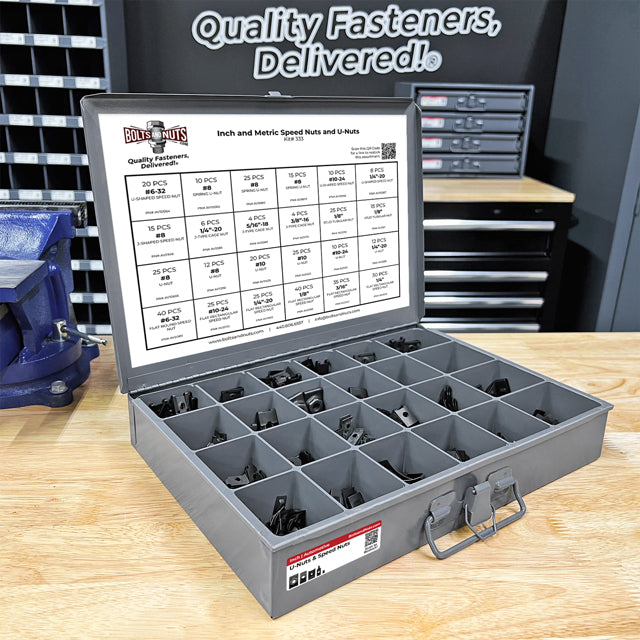 Inch Speed Nuts & U-Nuts Assortment - 457 PCS