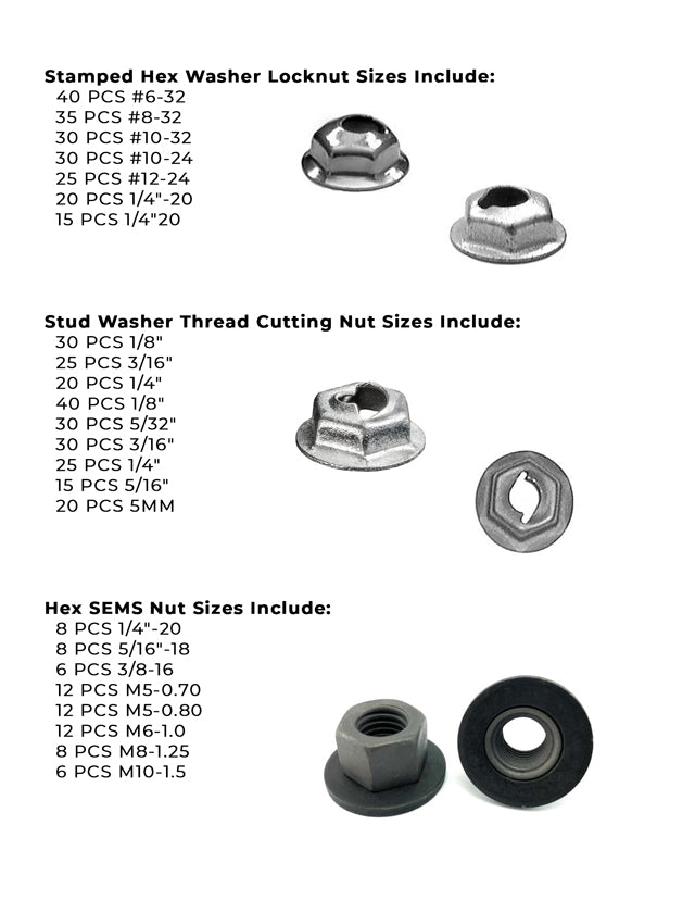 Stamp Flange Nuts & Sems Body Nuts