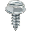 #6x3/8" Slotted Hex Head Flange Washer Tapping Screw, Type A/AB, Zinc Chromate