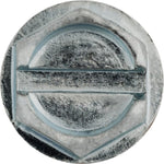 #6x3/8" Slotted Hex Head Flange Washer Tapping Screw, Type A/AB, Zinc Chromate