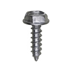 #6x1/2" Slotted Hex Head Flange Washer Tapping Screw, Type A/AB, Zinc Chromate