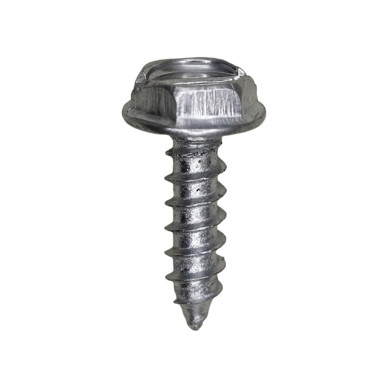 #6x1/2" Slotted Hex Head Flange Washer Tapping Screw, Type A/AB, Zinc Chromate