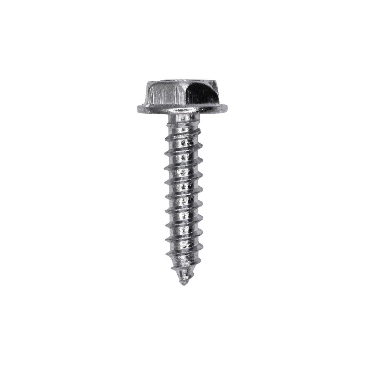 #6x5/8" Slotted Hex Head Flange Washer Tapping Screw, Type A/AB, Zinc Chromate
