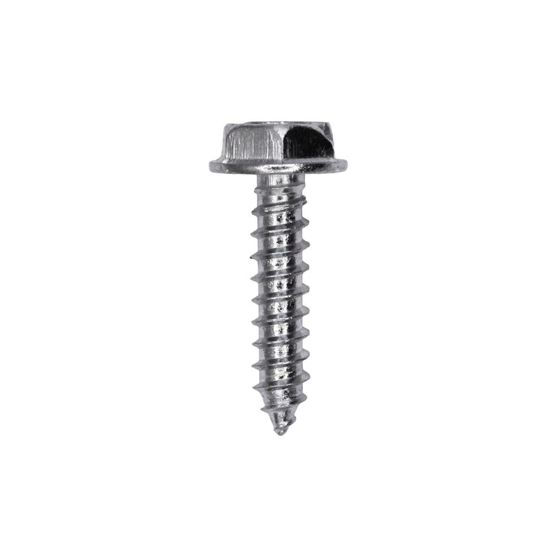 #6x5/8" Slotted Hex Head Flange Washer Tapping Screw, Type A/AB, Zinc Chromate