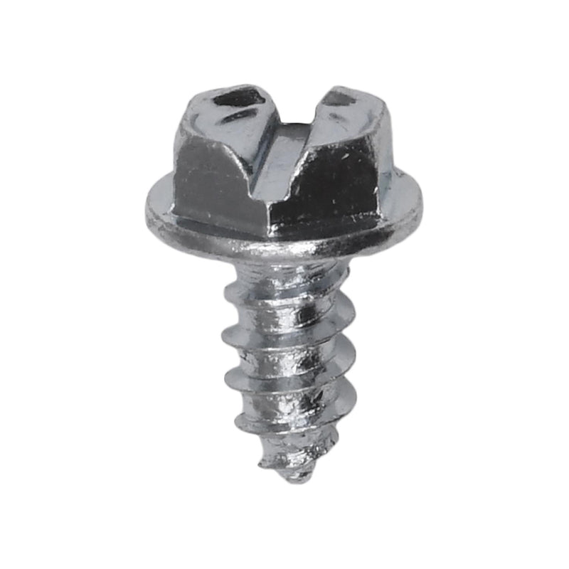 #8x3/8" Slotted Hex Head Flange Washer Tapping Screw, Type A/AB, Zinc Chromate