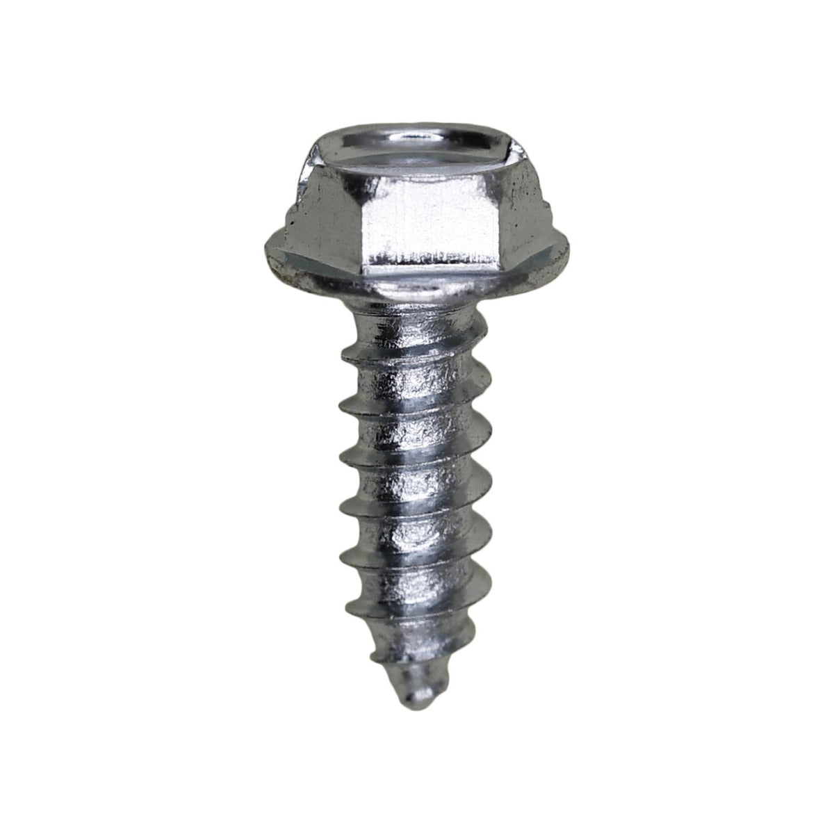 #8x1/2" Slotted Hex Head Flange Washer Tapping Screw, Type A/AB, Zinc Chromate