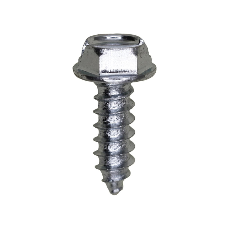 #8x1/2" Slotted Hex Head Flange Washer Tapping Screw, Type A/AB, Zinc Chromate