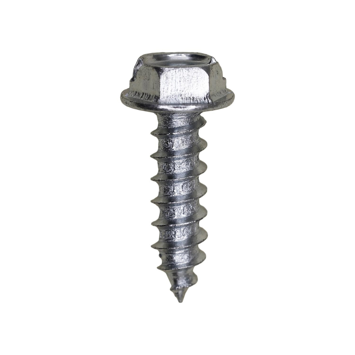 #8x5/8" Slotted Hex Head Flange Washer Tapping Screw, Type A/AB, Zinc Chromate