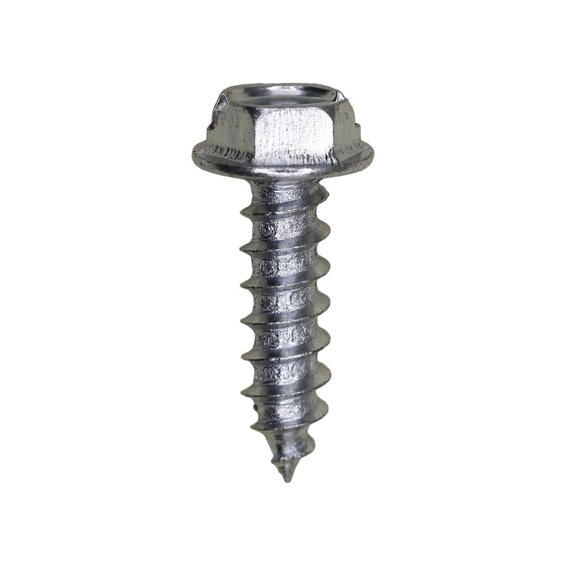 #8x5/8" Slotted Hex Head Flange Washer Tapping Screw, Type A/AB, Zinc Chromate