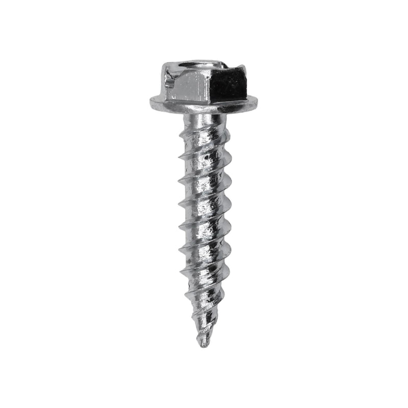 #8x3/4" Slotted Hex Head Flange Washer Tapping Screw, Type A/AB, Zinc Chromate